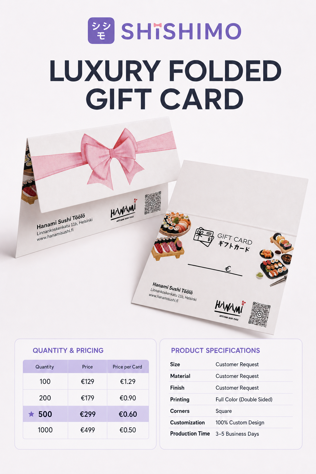 Luxury Folded Business Card