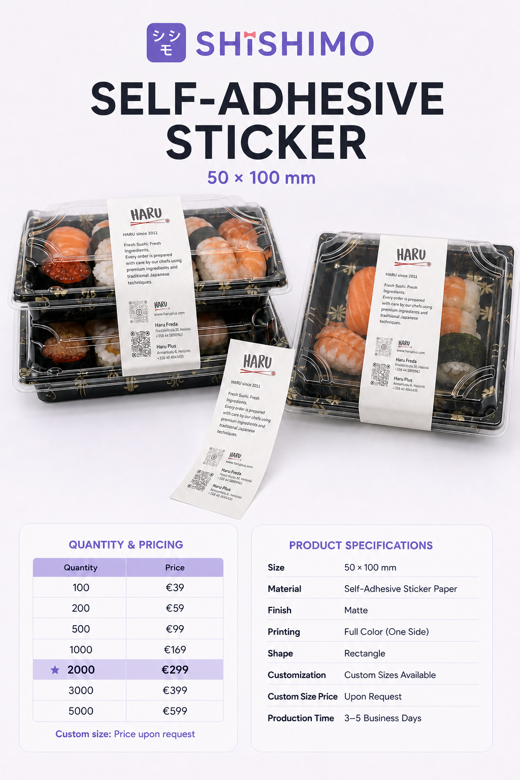 Self-Adhesive Sticker